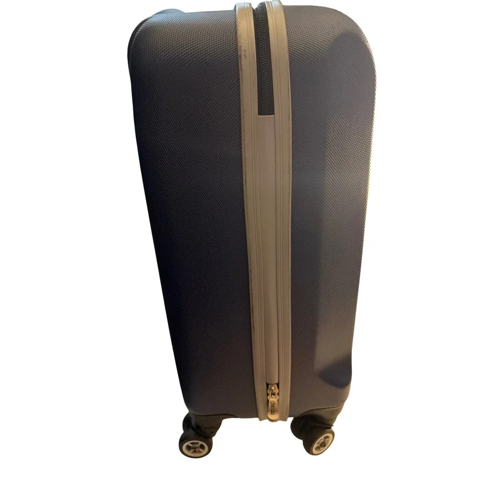 Denco NFL Chicago Bears Navy Blue Hardside Spinner Carry On Luggage Suitcase